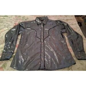 Women's Casual Dress Shirt Sequined Button Up Shirt Walls Cowgirl Ranch Wear